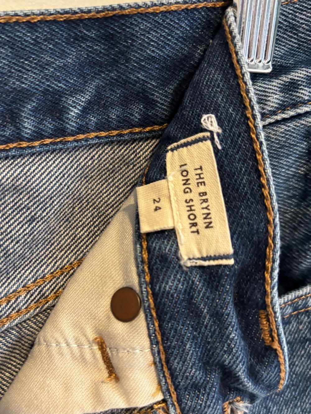 Madewell Brynn Long shorts - denim cutoff style size 24 - Picture 5 of 5